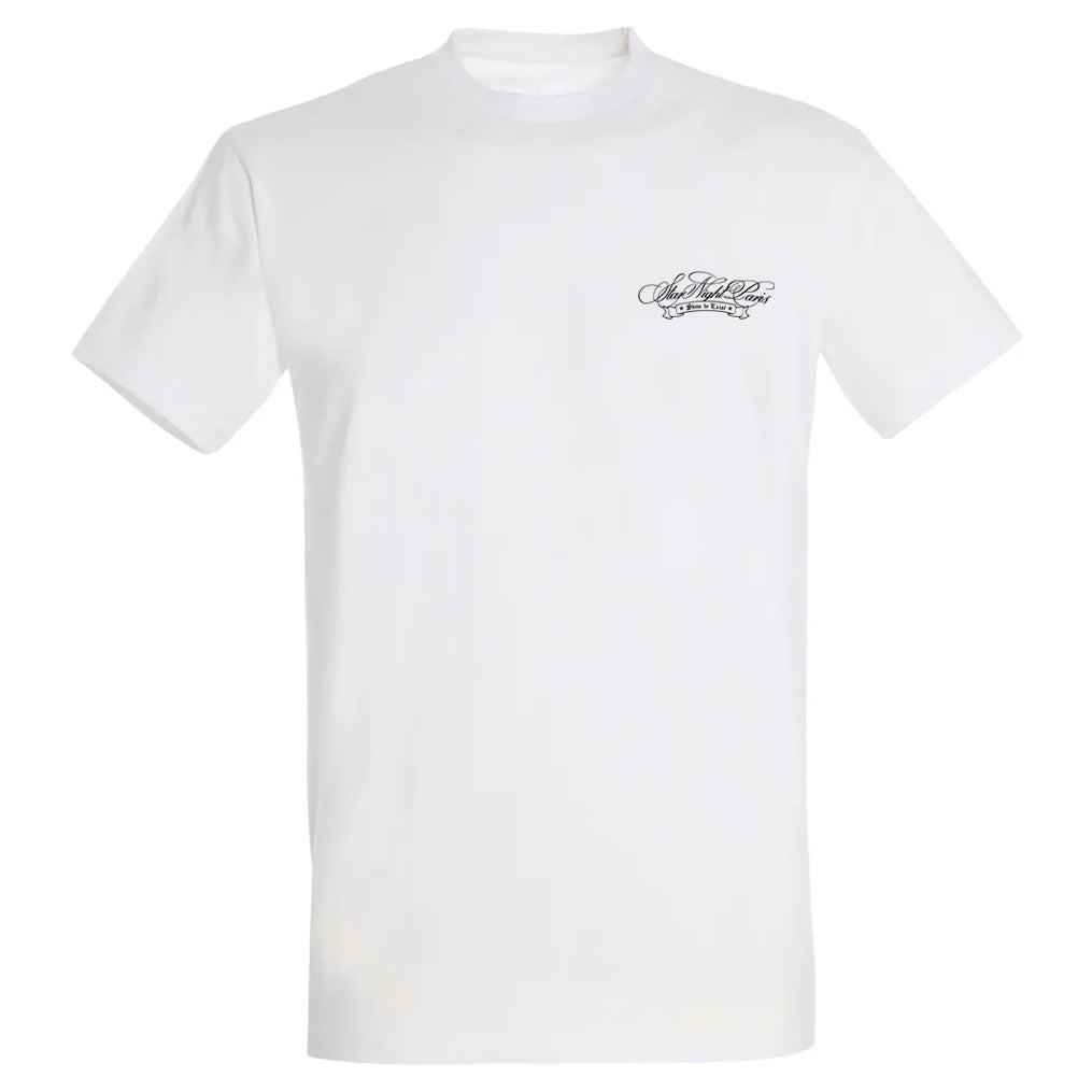 T-shirt Blanc Calligraphy - Black Print