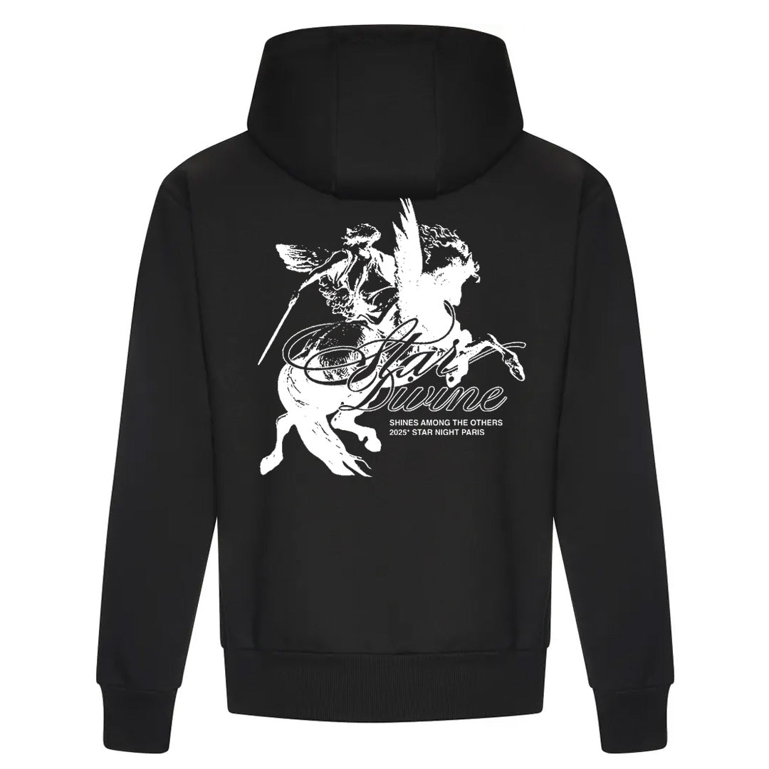 Hoodie Star Divine - Backprint Black Edition