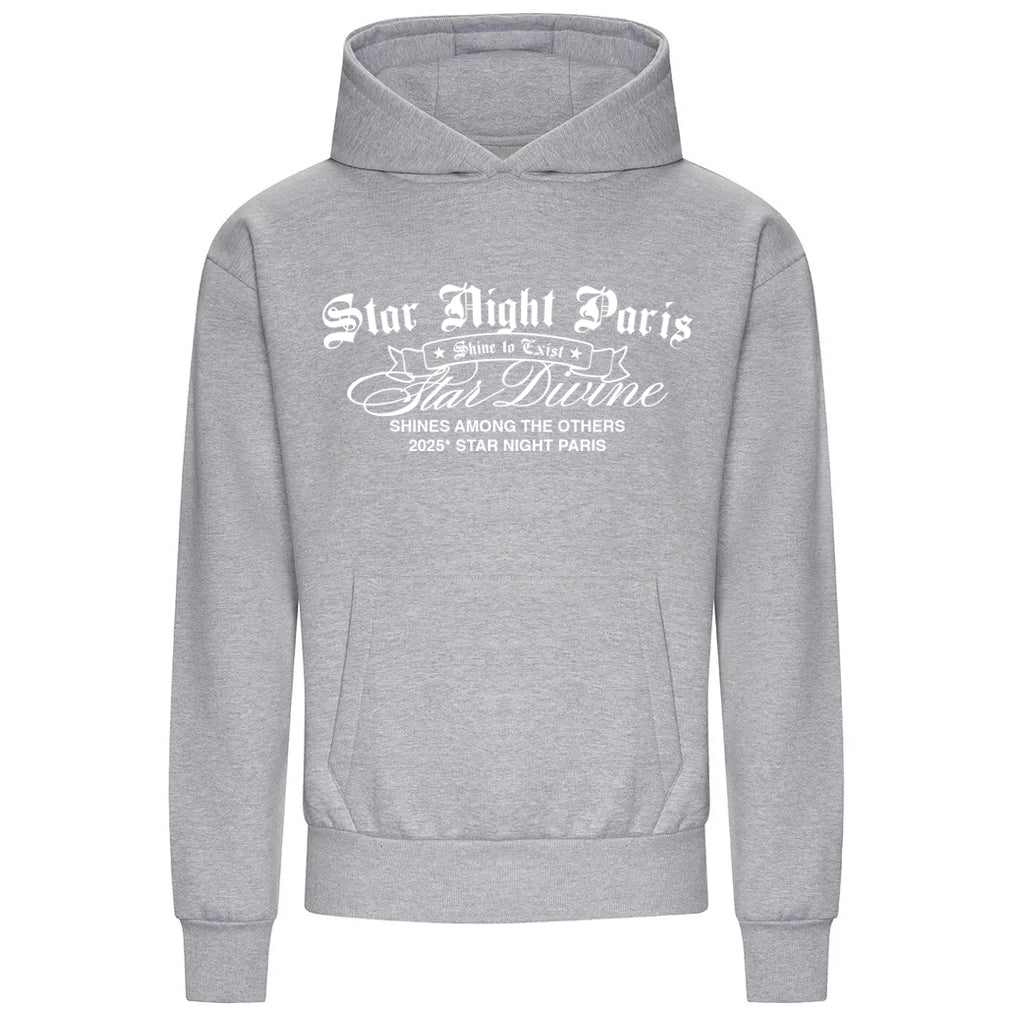 Hoodie Star Divine - Basic White Print