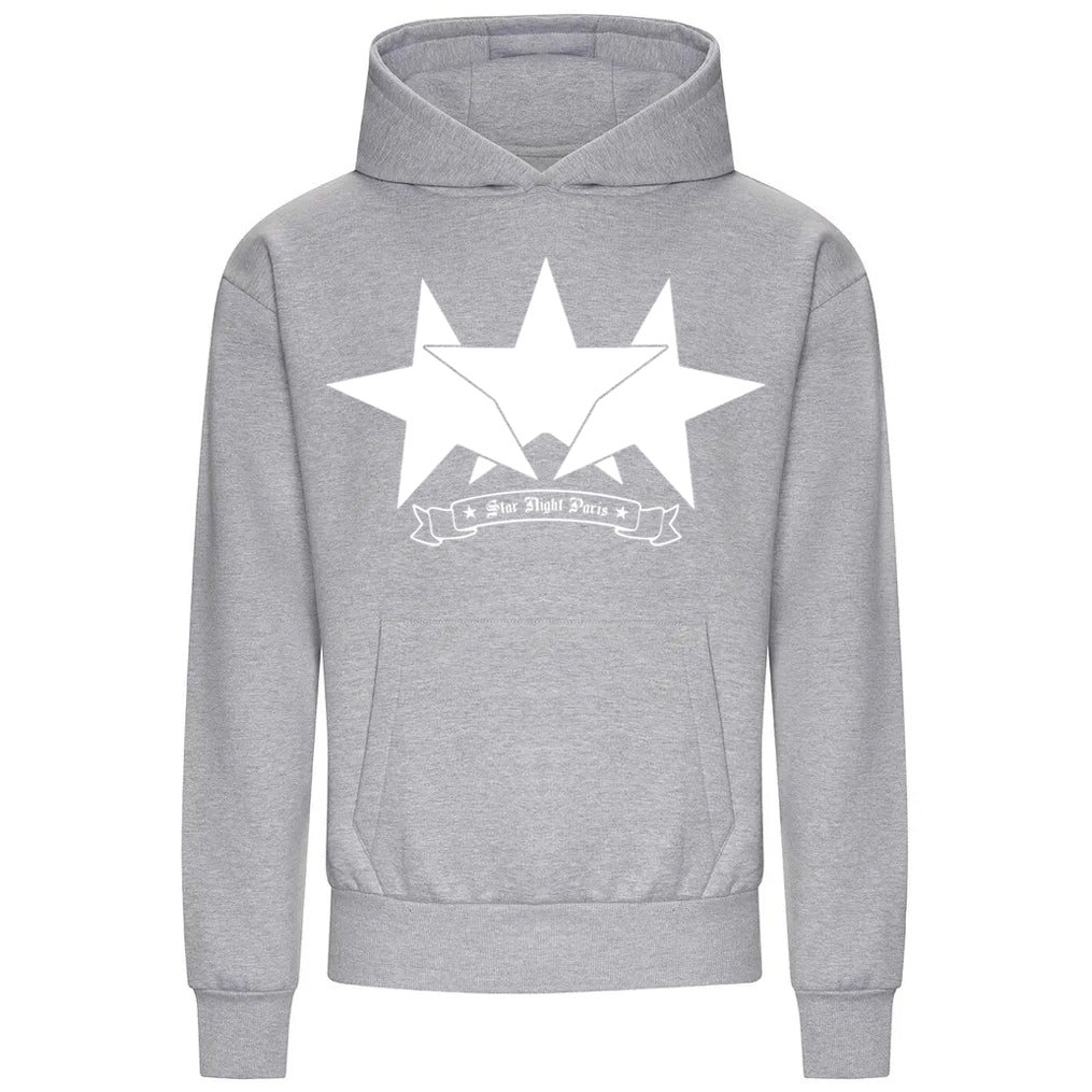 Hoodie Gris Calligraphy - Black Print