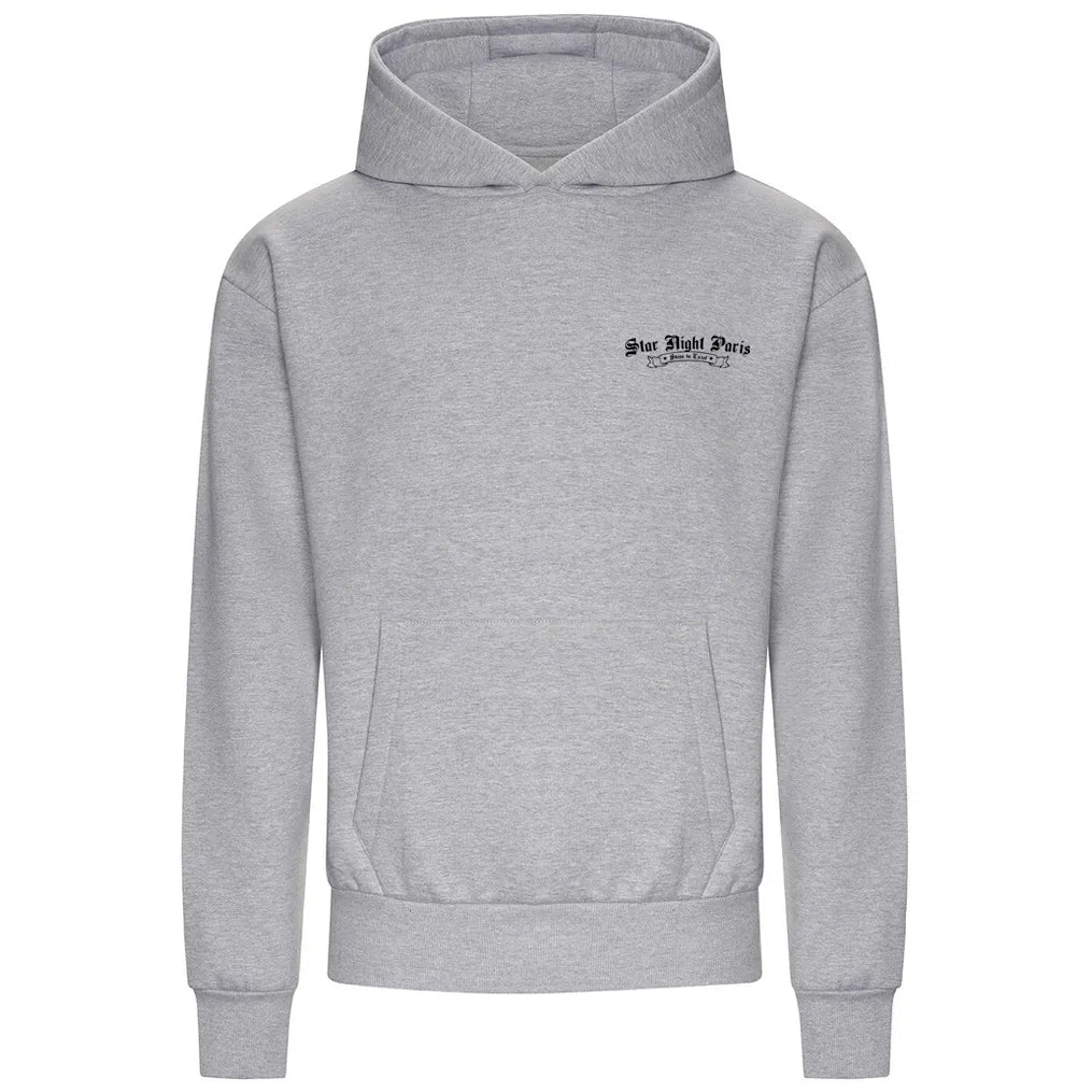 Hoodie Gris Original - Black Print
