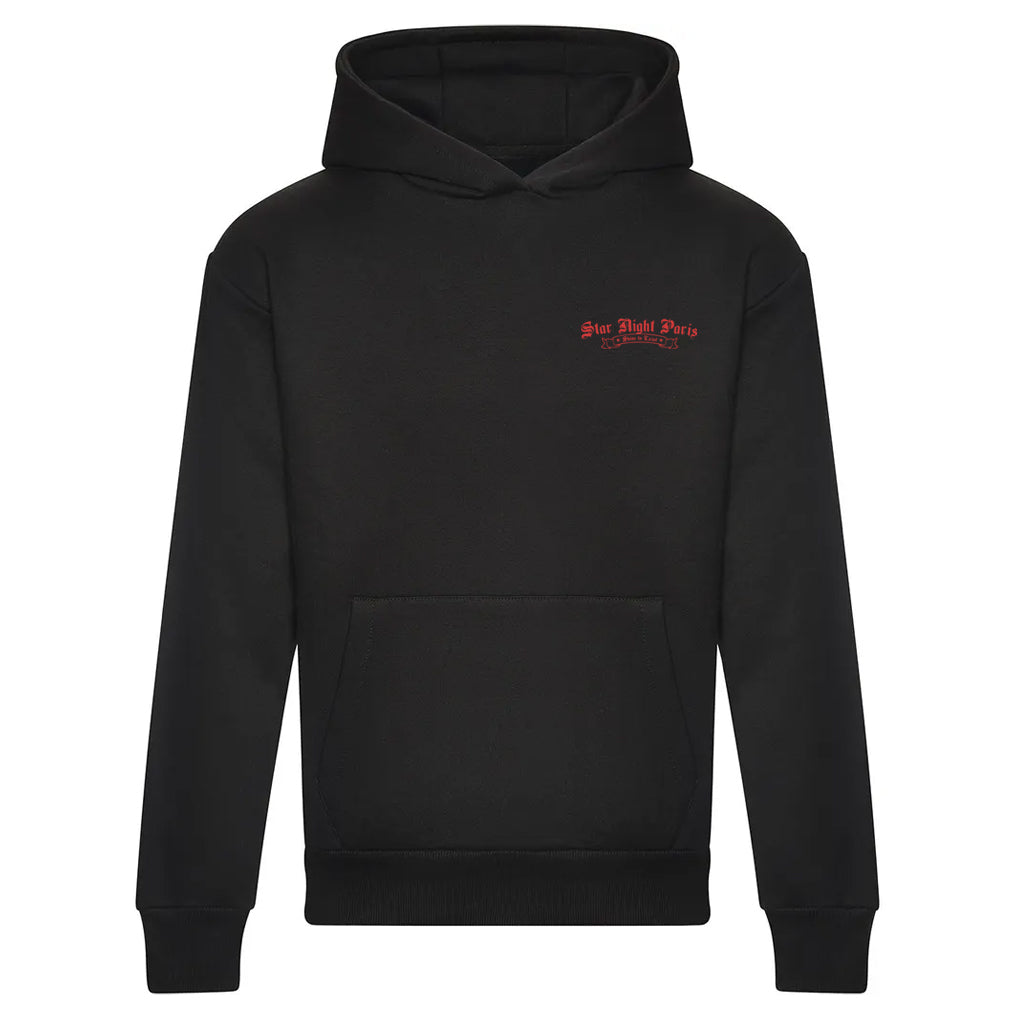 Hoodie Noir Original - Red Print